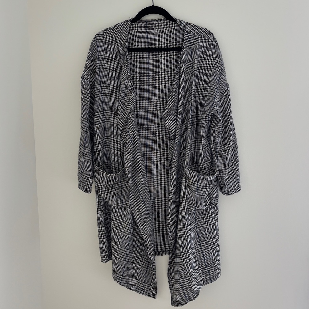 🍀 Plaid Coat with Pockets